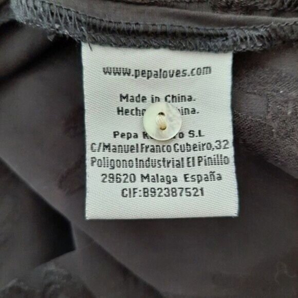 PEPALOVES Long Sleeve Cactus 🌵 Embroidery Dress Sz XS - Picture 10 of 12